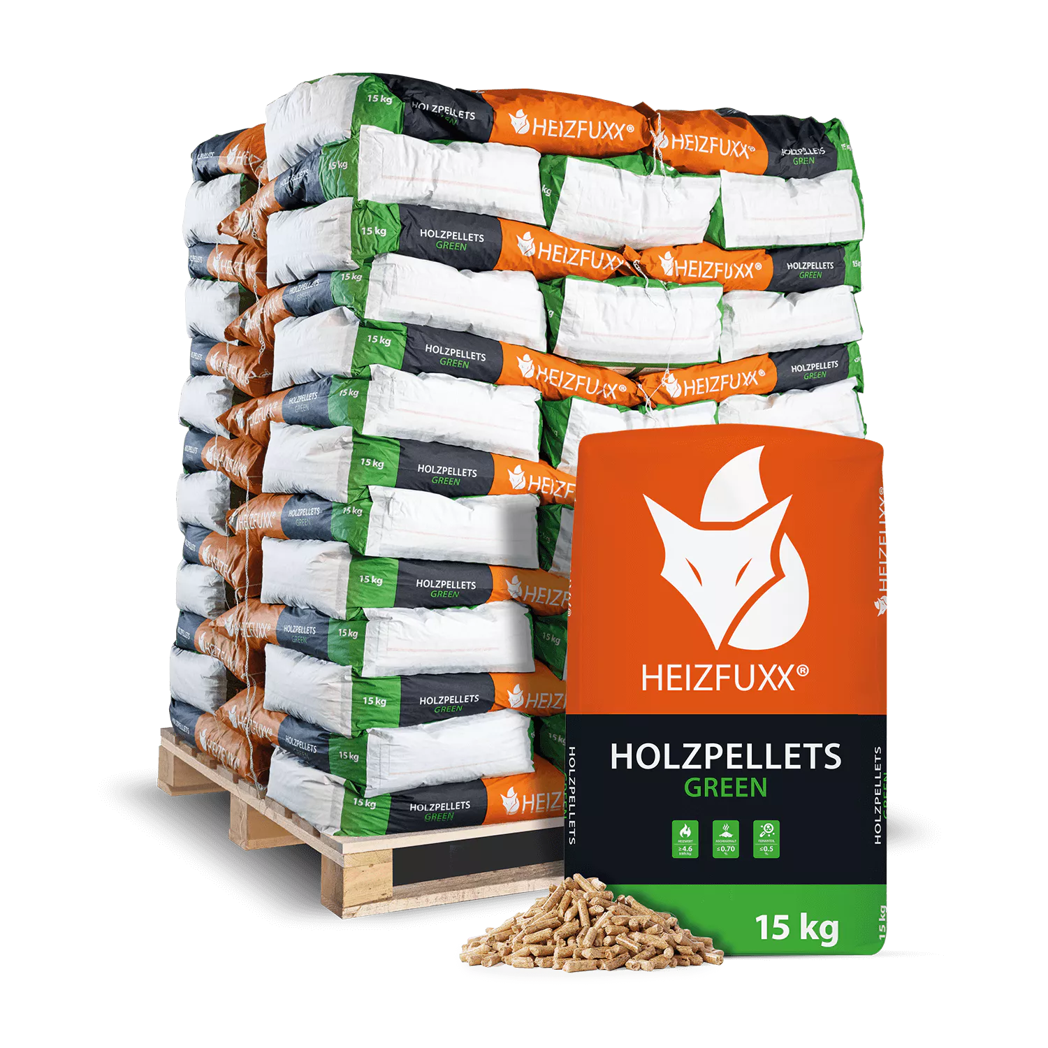 Holzpellets Green 65 x 15 kg - Image 1