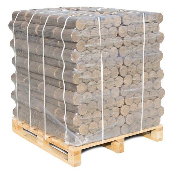 Premium Hartholzbriketts rund 960kg Palette, B005G - Image 1