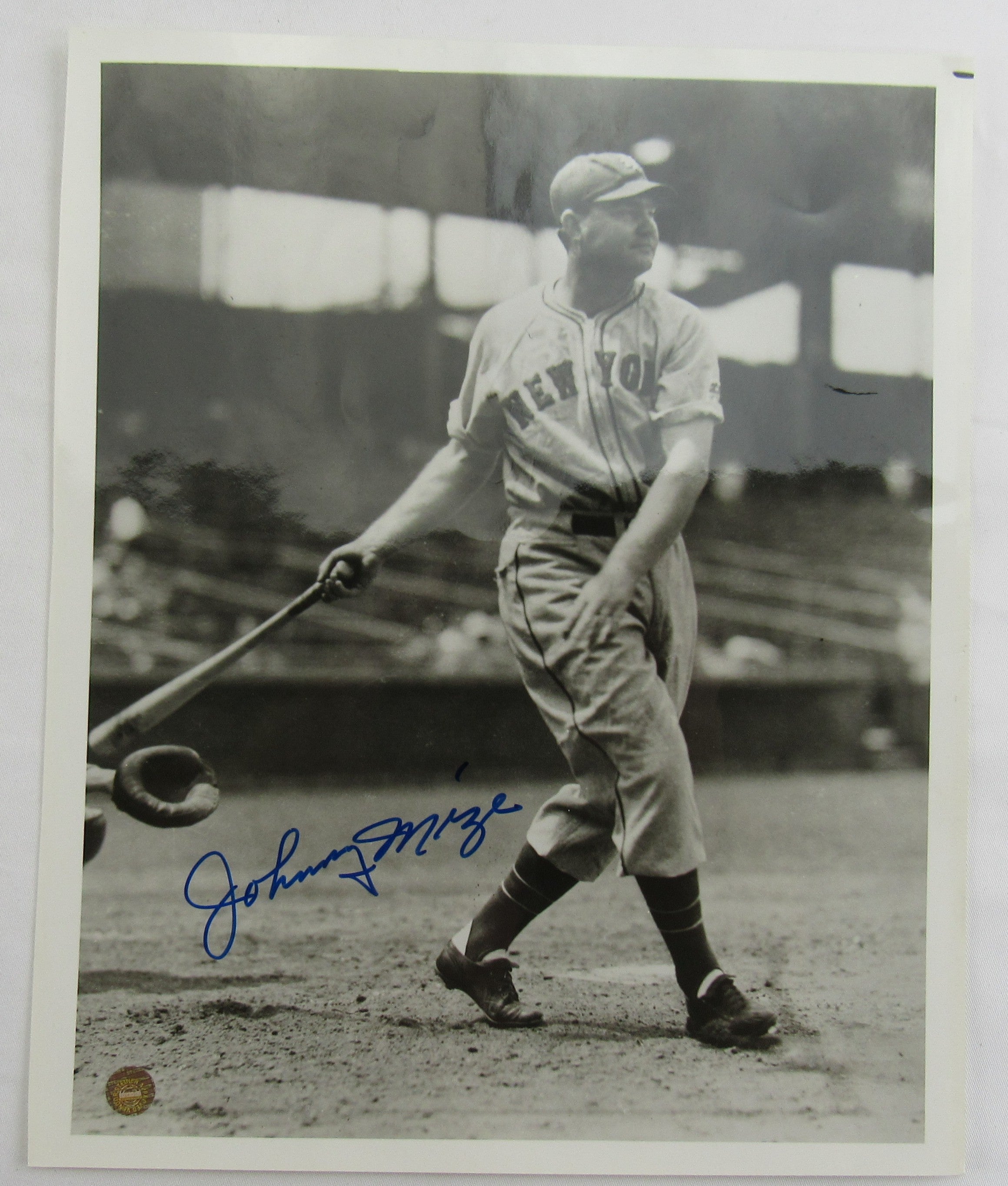 Johnny Mize Signed Auto 8x10 Photo Steiner Hologram - Image 1