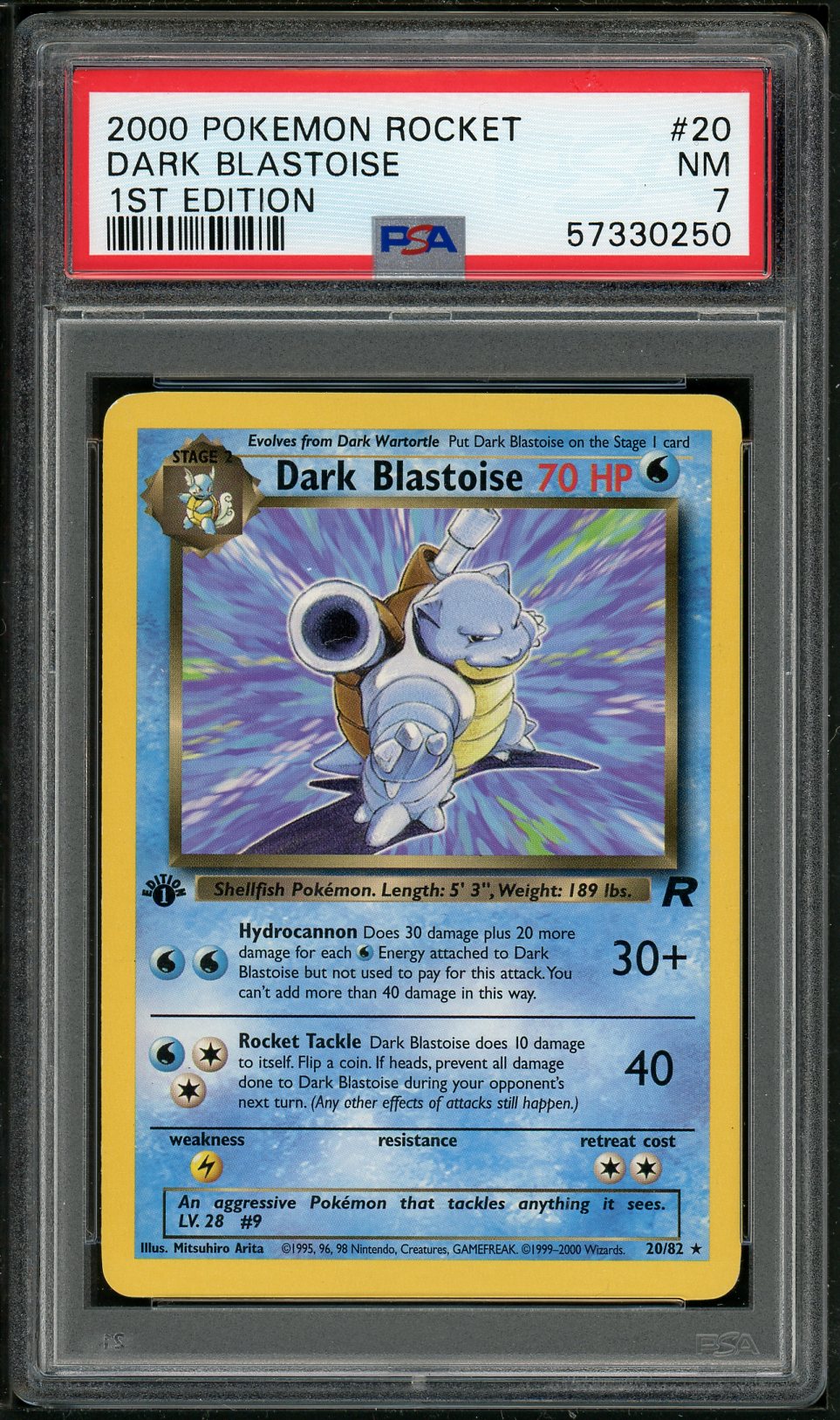 PSA (NM 7) Dark Blastoise (1st Edition) #20 - Pokemon Rocket (#57330250) - Image 1