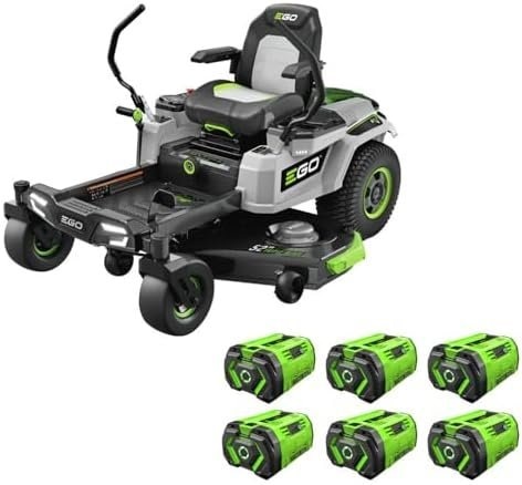 EGO Power+ Electric Riding Lawn Mower, 52 Deck with Zero Turn Radius, Includes (6) 56V 12.0Ah Batteries and Charger ZT5207L - Image 1