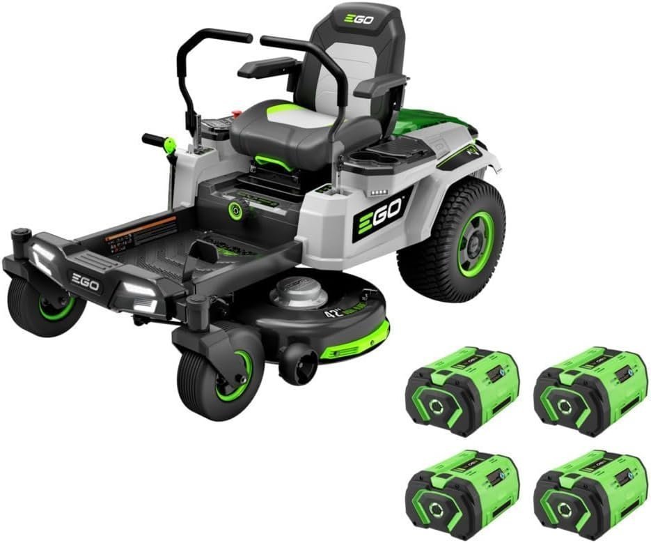 EGO Power+ ZT4204L 42-Inch Zero-Turn Riding Mower Kit - Four 56V 10Ah Batteries - Image 1